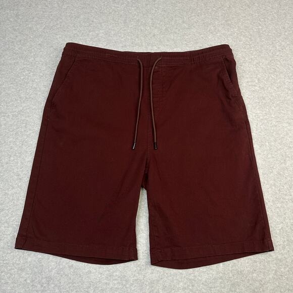 Truth + Theory Short SZ XL Burgundy Drawstring Elastic Waist Stretch Side Pocket - Picture 1 of 7